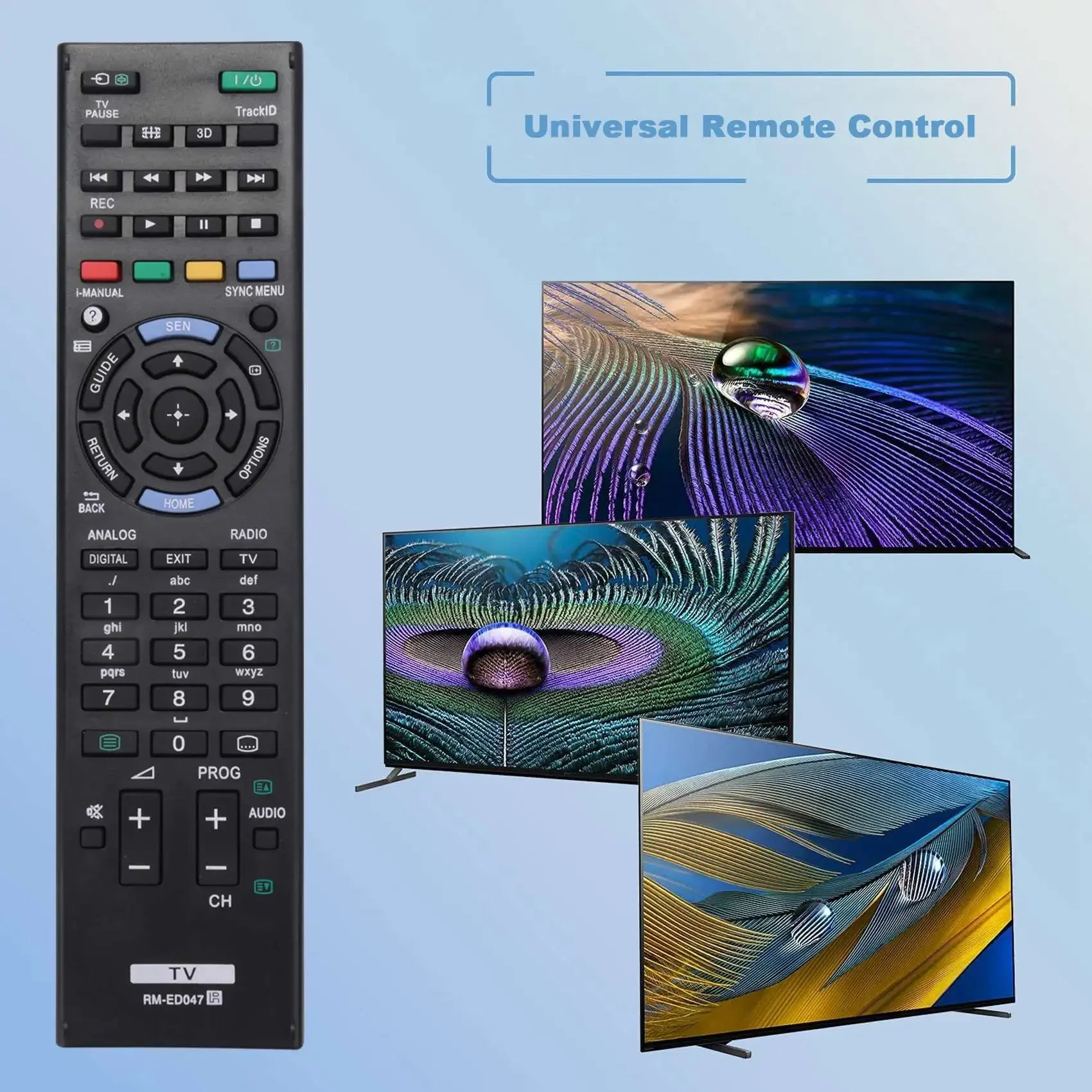 Universal Replacement TV Remote Control Compatible with Sony Bravia Television Sets