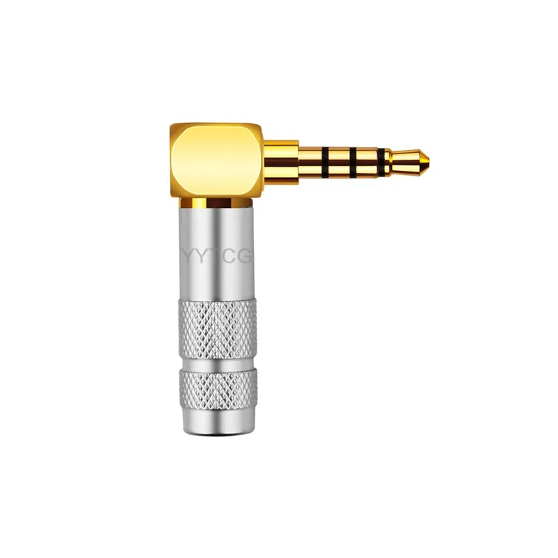 3.5mm Right Angle Stereo Audio Adapter Plug Connector for Headphones Microphones Mixers