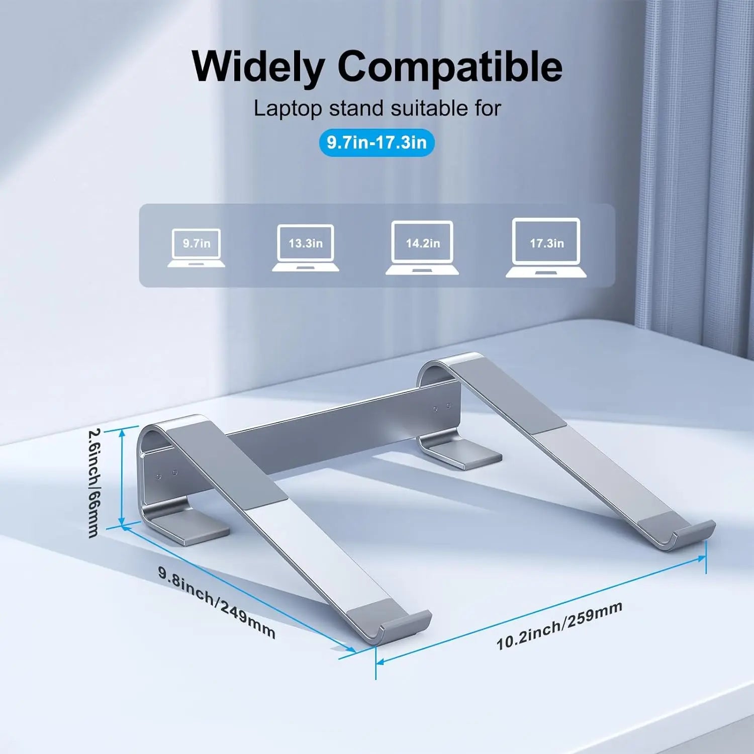 Aluminium Laptop Cooling Stand Riser for Desk and Notebook Computers
