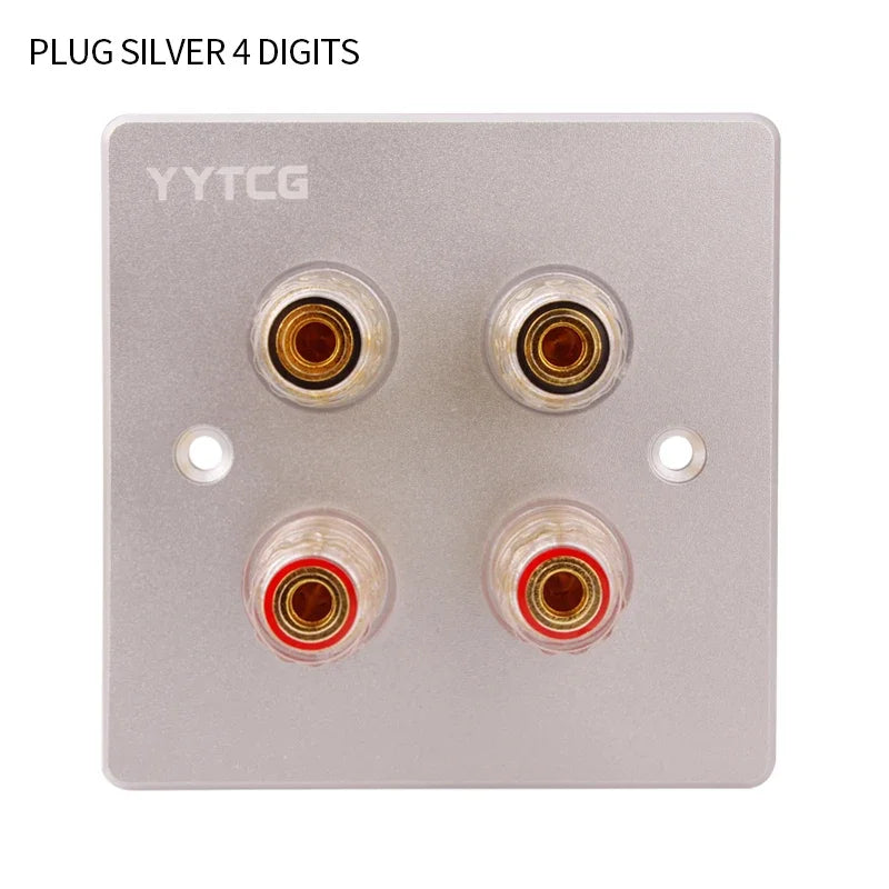 Premium 5.1 Channel Audio Terminal Wall Plate with Banana Speaker Connectors