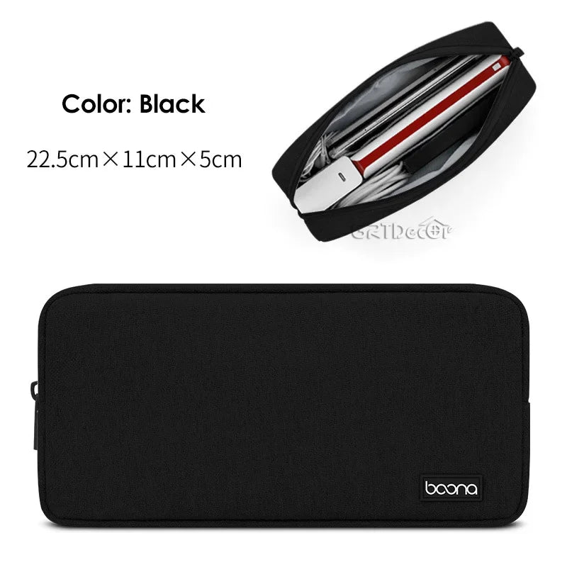 Double Layer Digital Travel Storage Bag for Cables Earphones Hard Drives Phone Accessories Organiser