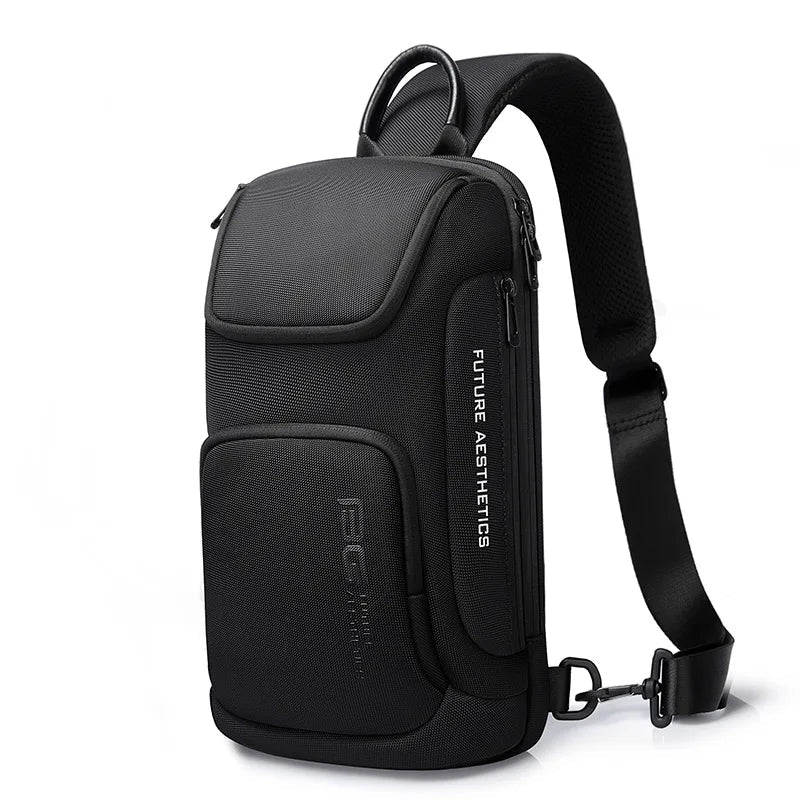 Water Resistant Crossbody Chest Bag for Men and Women with USB Charging Anti-Theft Travel Design