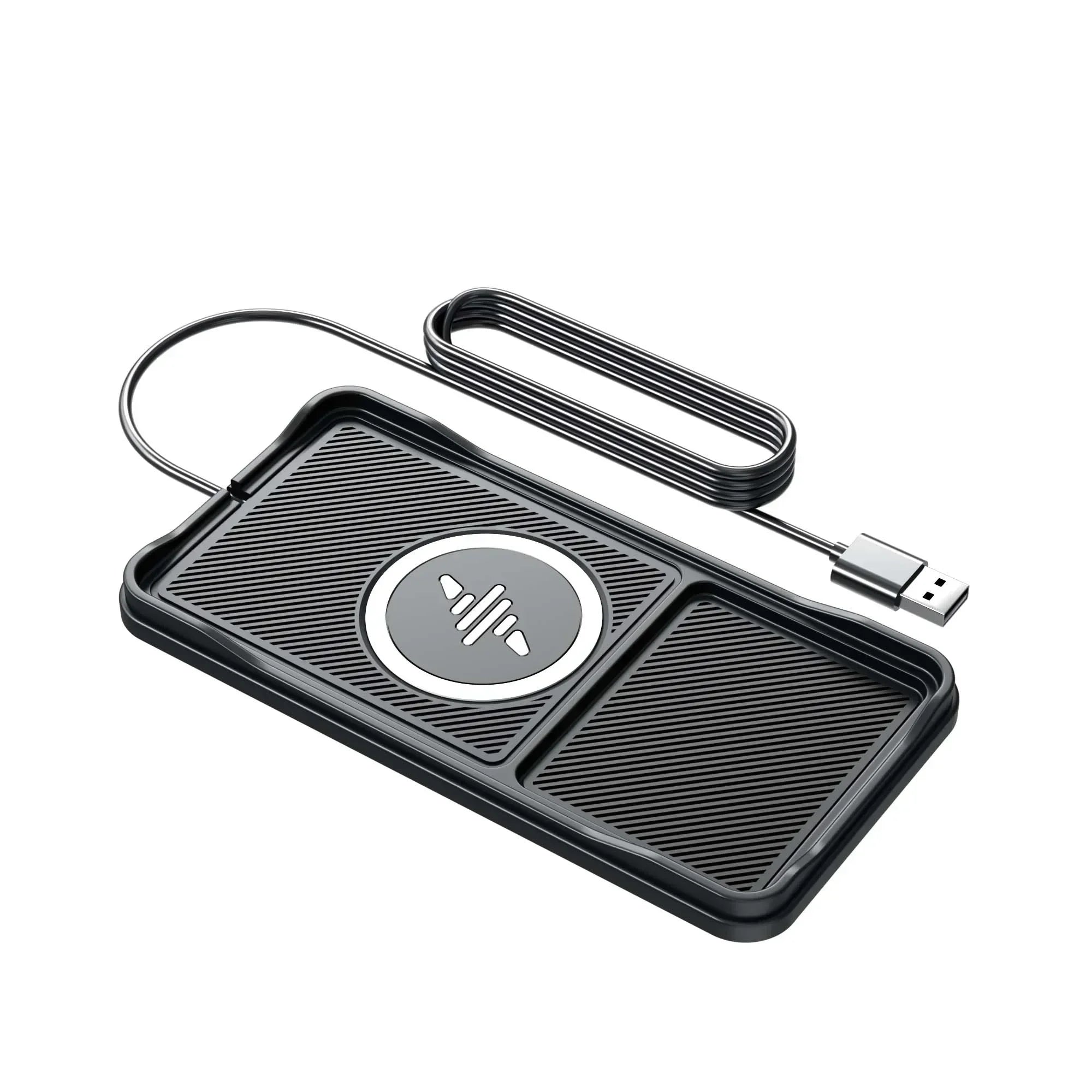 Wireless Car Charging Pad with Fast Type C Connection and Non Slip Design for Smartphones