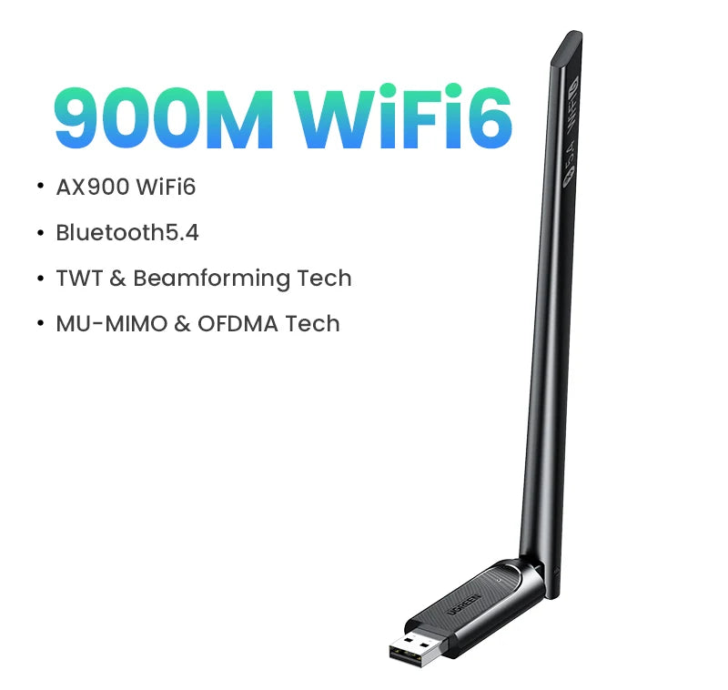 USB WiFi Adapter AX1800 AX900 Dual Band 5GHz 2.4GHz Wireless Dongle for Desktop Laptop