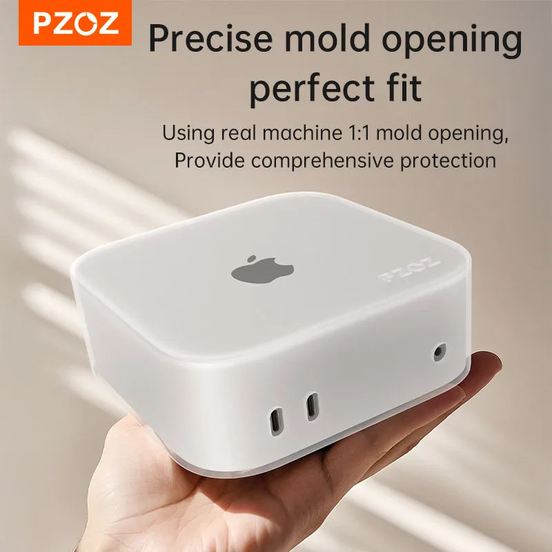 Silicone Protective Case for Mac Mini M4 Shock Absorbing Soft Cover Dustproof and Drop Resistant