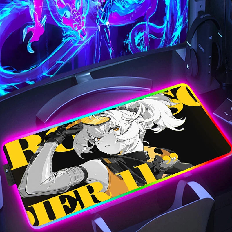 RGB Gaming Mouse Pad XXL with HD Print Non Slip Base Waterproof Rubber Desk Mat for PC Setup