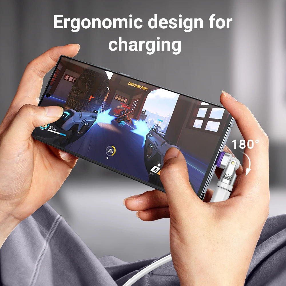 240W Magnetic USB C Adapter OTG Converter Type C Male to Female Fast Charging Connector