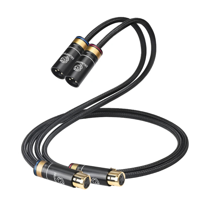 Premium HiFi Balanced XLR Audio Cable with 6N OCC Copper for Microphones and Amplifiers
