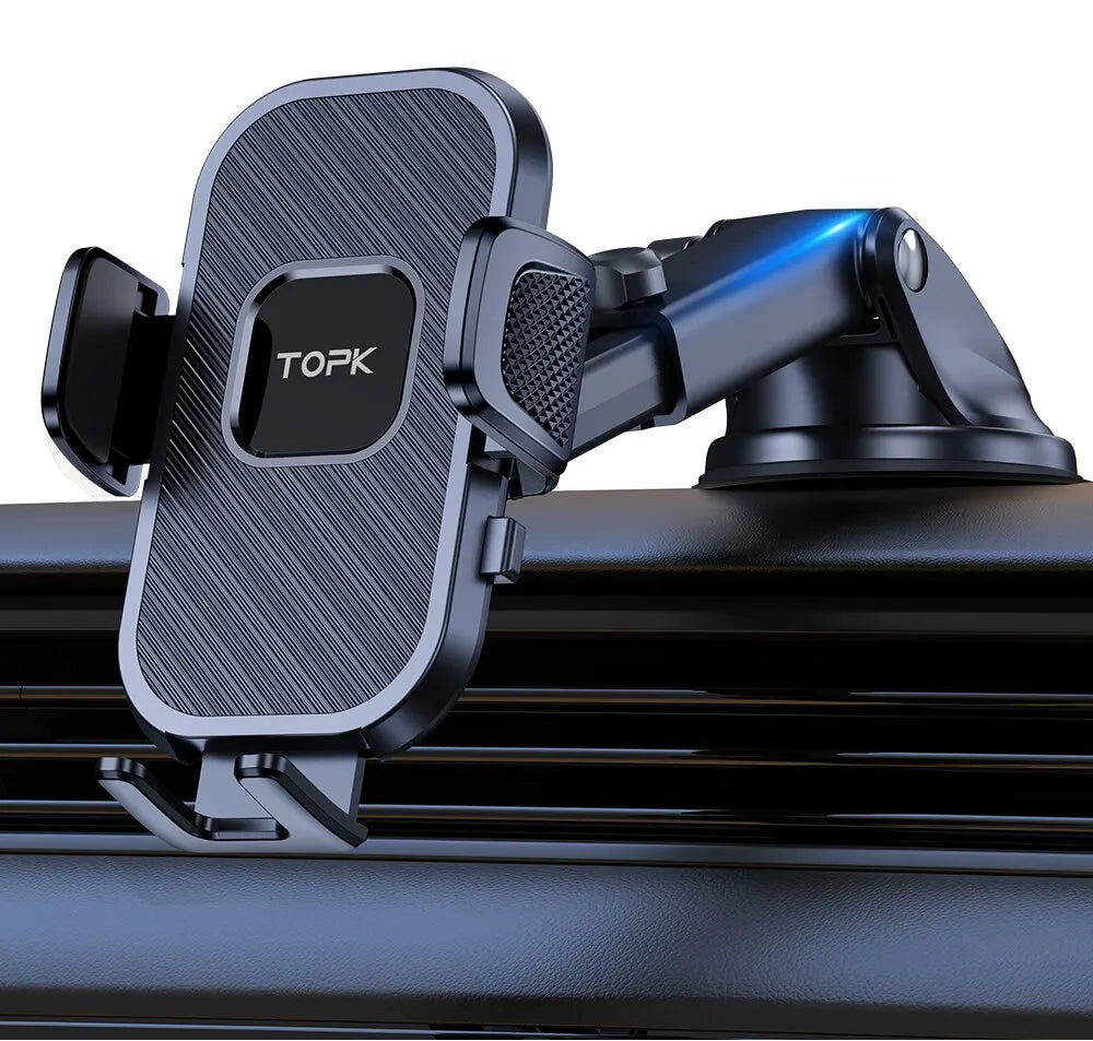 Car Phone Holder Gravity Mount for Secure Dashboard, Windscreen and Air Vent Smartphone Installation