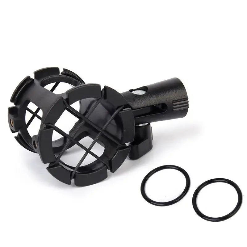 Handheld Microphone Shock Mount Holder, Anti-Vibration Suspension Clip for 25–38mm Mics
