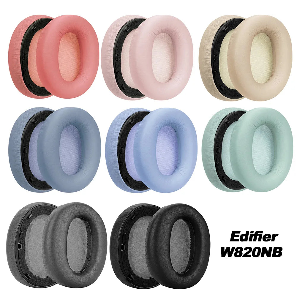 Replacement Premium Protein Leather Memory Foam Earpads for Edifier Over-Ear Headphones