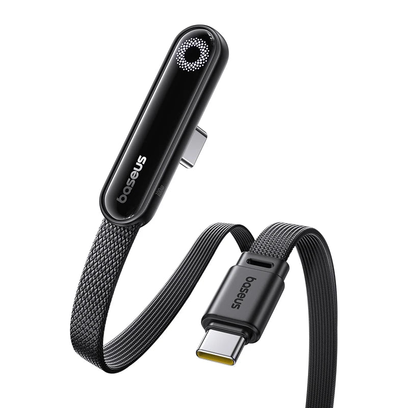 Elbowed 100W USB C Fast Charging Cable with LED Light for iPhone Samsung MacBook Pro 1m 2m