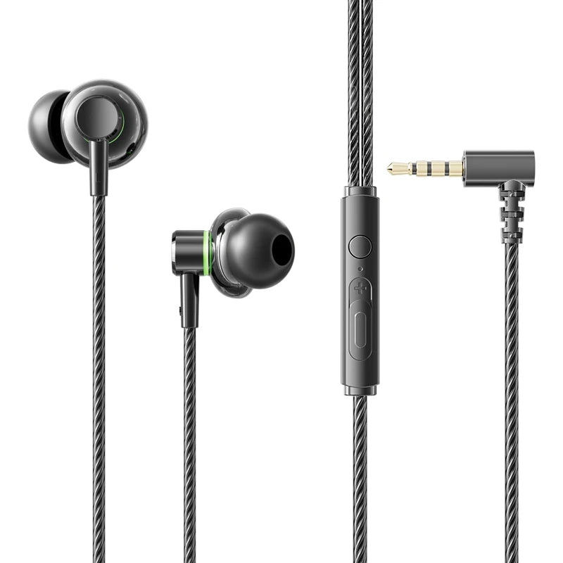 Wired In-Ear Headphones with Deep Bass and Inline Mic for Mobile Phones and Laptop Devices