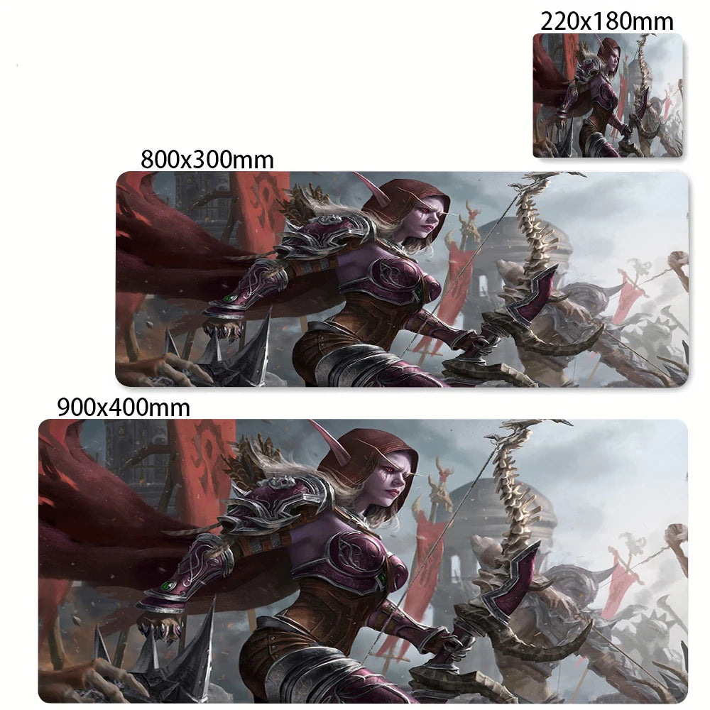Extended Non-slip Gaming Mouse Mat with Wrist Support for Desk and Keyboard, Multiple Sizes Available