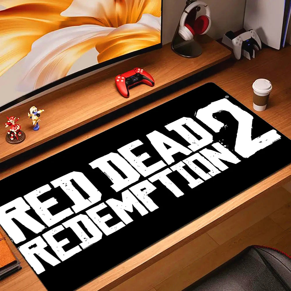 Large Non-slip Gaming Mouse Pad with Stitched Edges and Comfortable Rubber Base for Desktop Use