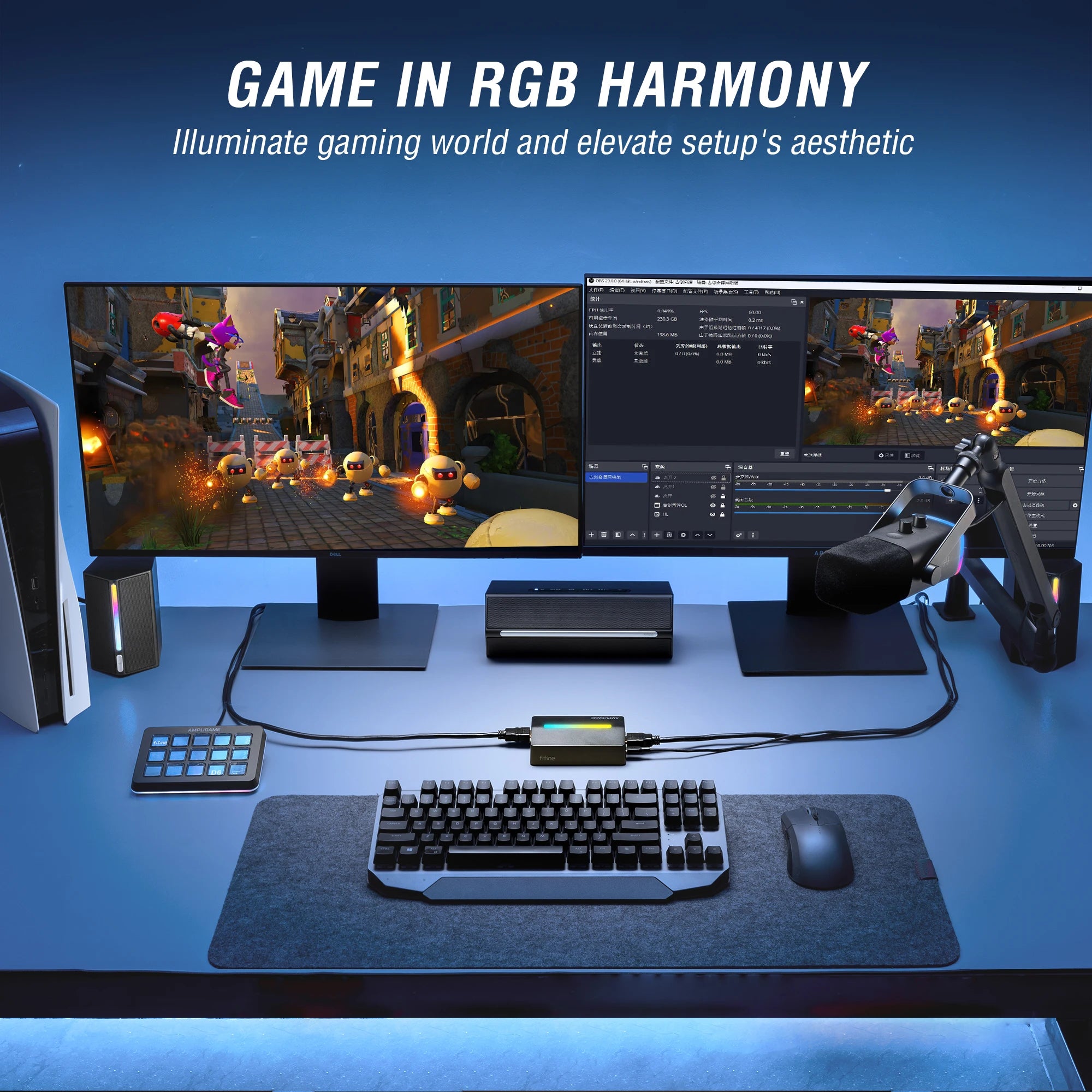 4K HDMI Video Capture Card with RGB USB 3.0 for Live Streaming Gaming PS5 Xbox Switch PC