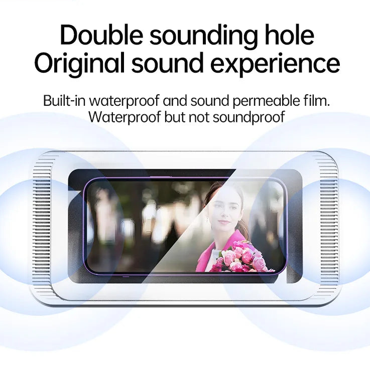 Waterproof Rotating Shower Wall Phone Holder for 4–7 Inch Devices Anti-Fog Bathroom Mount Case