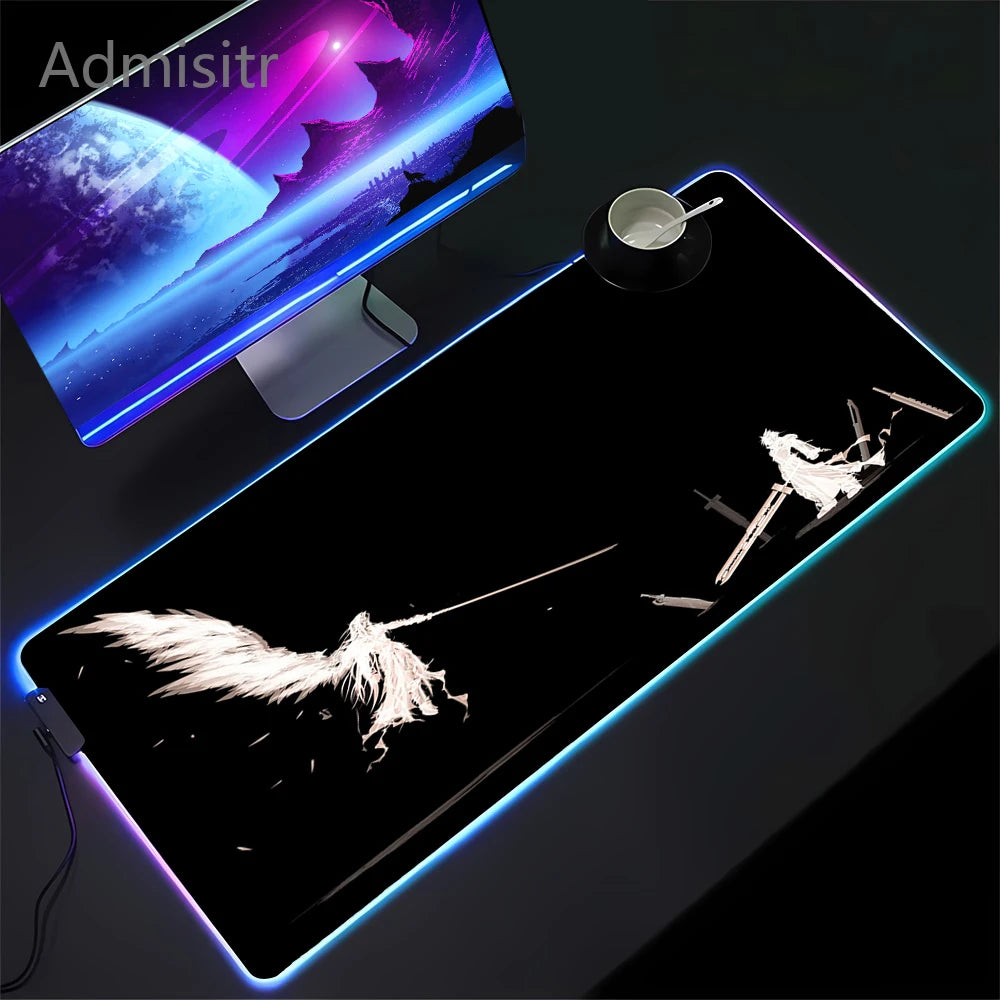 RGB Backlit Gaming Mouse Pad Extra Large Non-Slip Waterproof LED Desk Mat for PC Laptop Keyboard