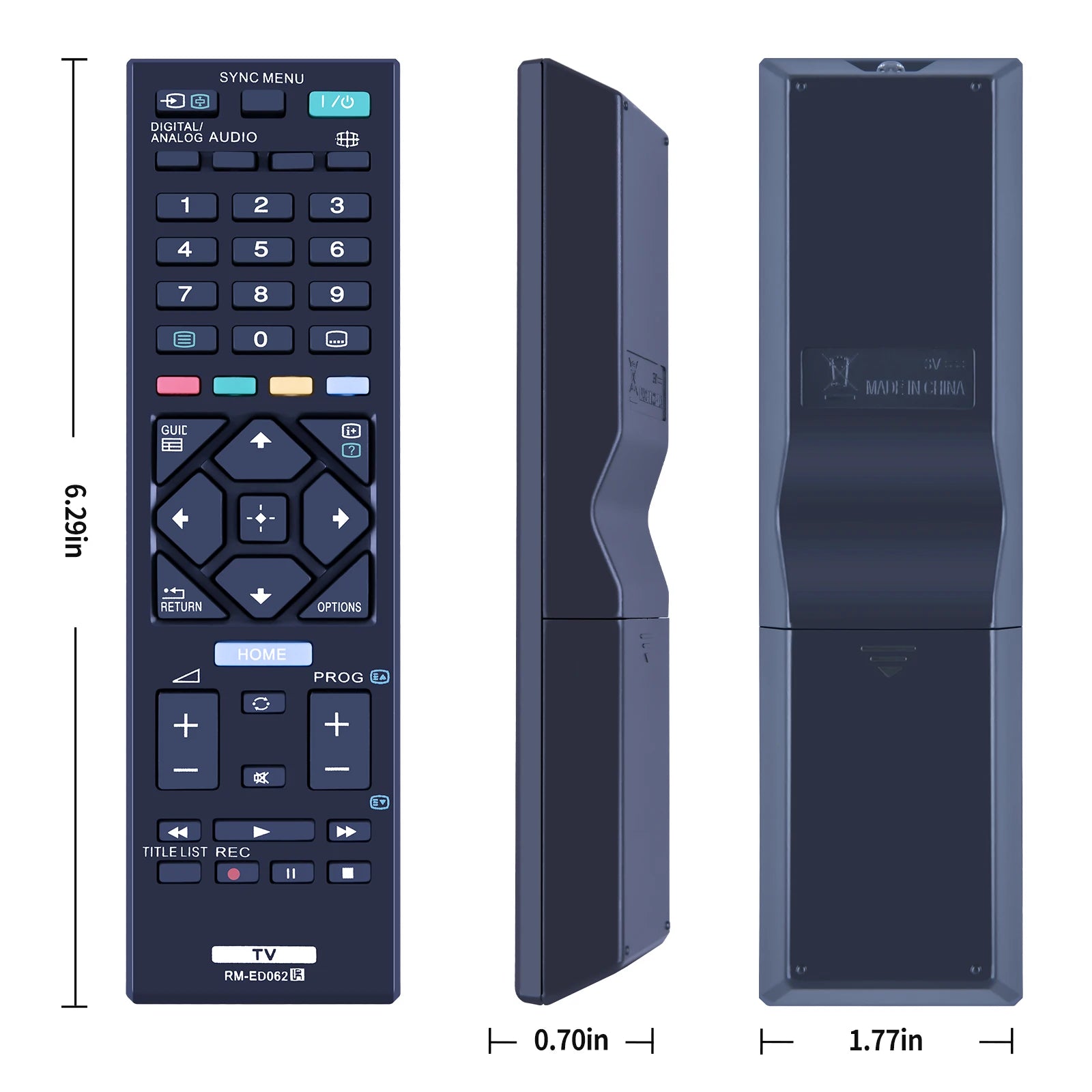 Smart TV Infrared Remote Control Compatible with Bravia LED and LCD Television Models