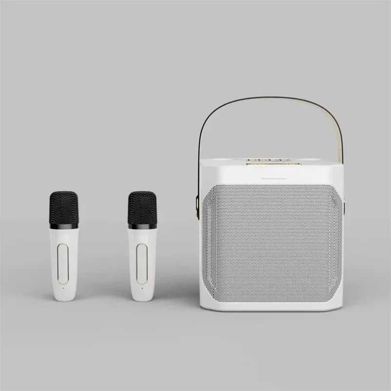Premium Portable Bluetooth Karaoke Speaker with 360 Stereo Sound and Dual Microphones