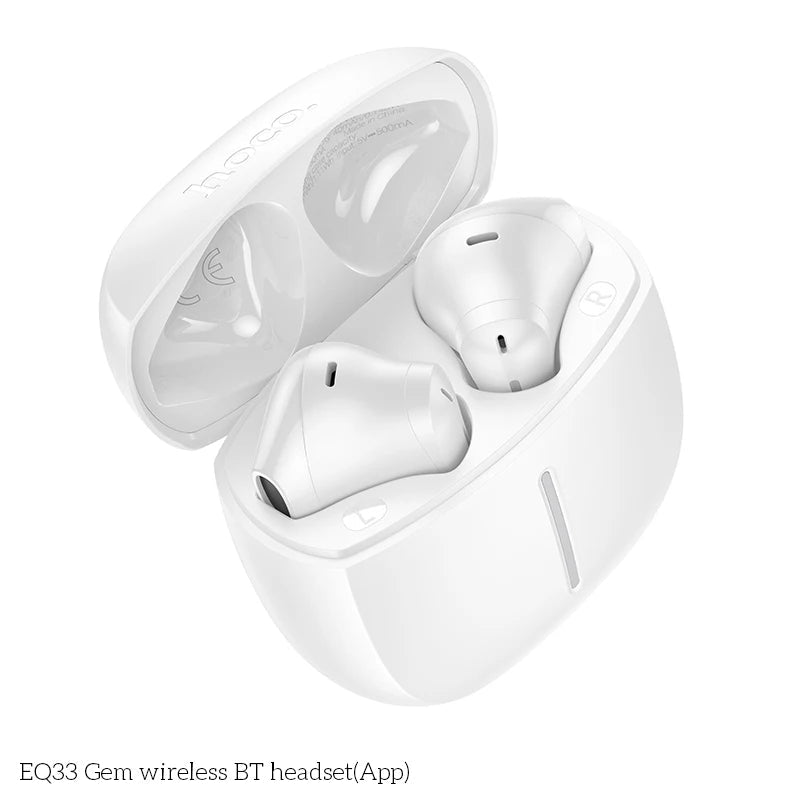 Wireless Semi in Ear Bluetooth Earbuds with APP Control, Stereo Sound and Microphone, HiFi Audio
