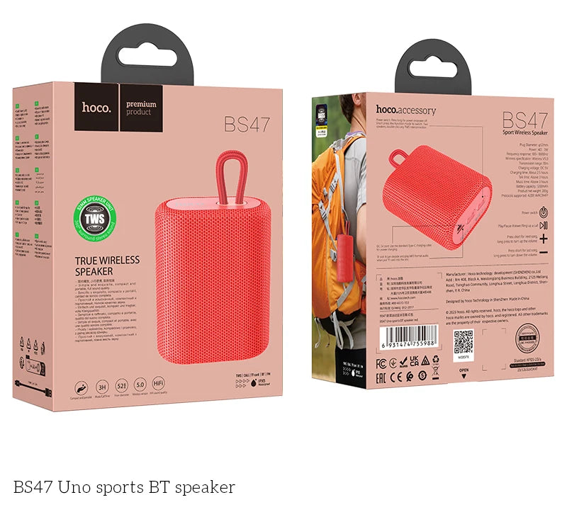 Portable Waterproof Sports Bluetooth Speaker Outdoor Cycling Stereo Bass FM TF Card Audio HiFi Sound