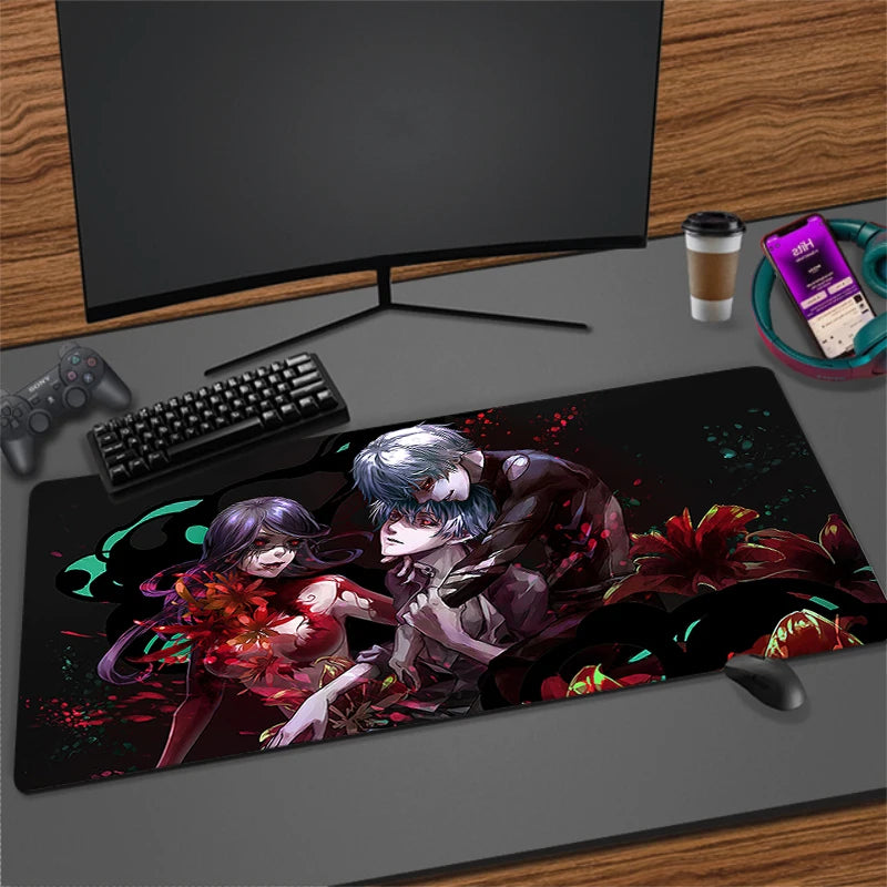 Large Anime Gaming Mouse Pad Non-Slip Rubber Mat for Keyboard and Desk, Multiple Sizes Available