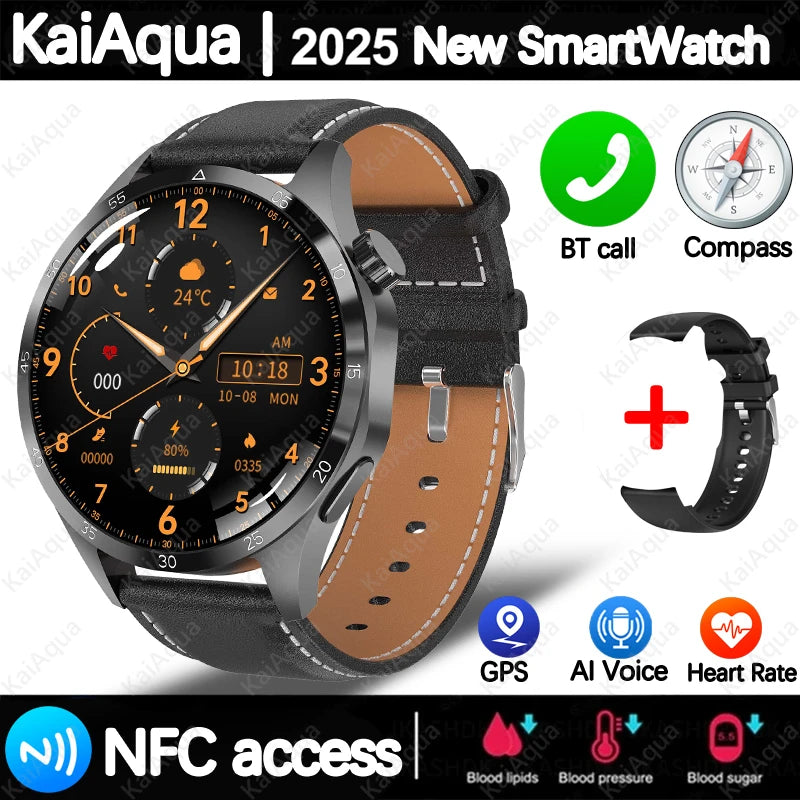 2026 NEW Watch MAX Smartwatch GPS Motion Trajectory HD Screen Bluetooth Call NFC Men Smart Watch Outdoor 100+Sport Watches Men