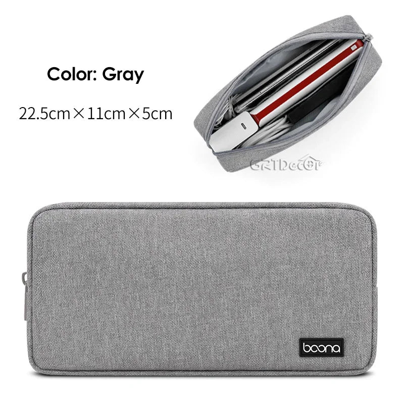 Double Layer Digital Travel Storage Bag for Cables Earphones Hard Drives Phone Accessories Organiser