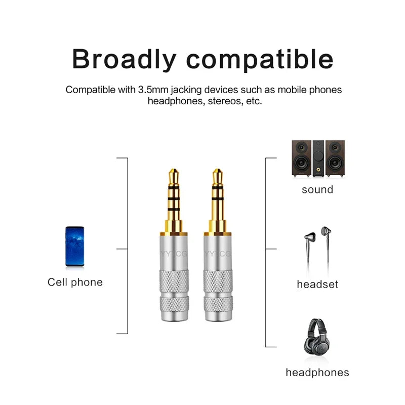 3.5mm Right Angle Stereo Audio Adapter Plug Connector for Headphones Microphones Mixers