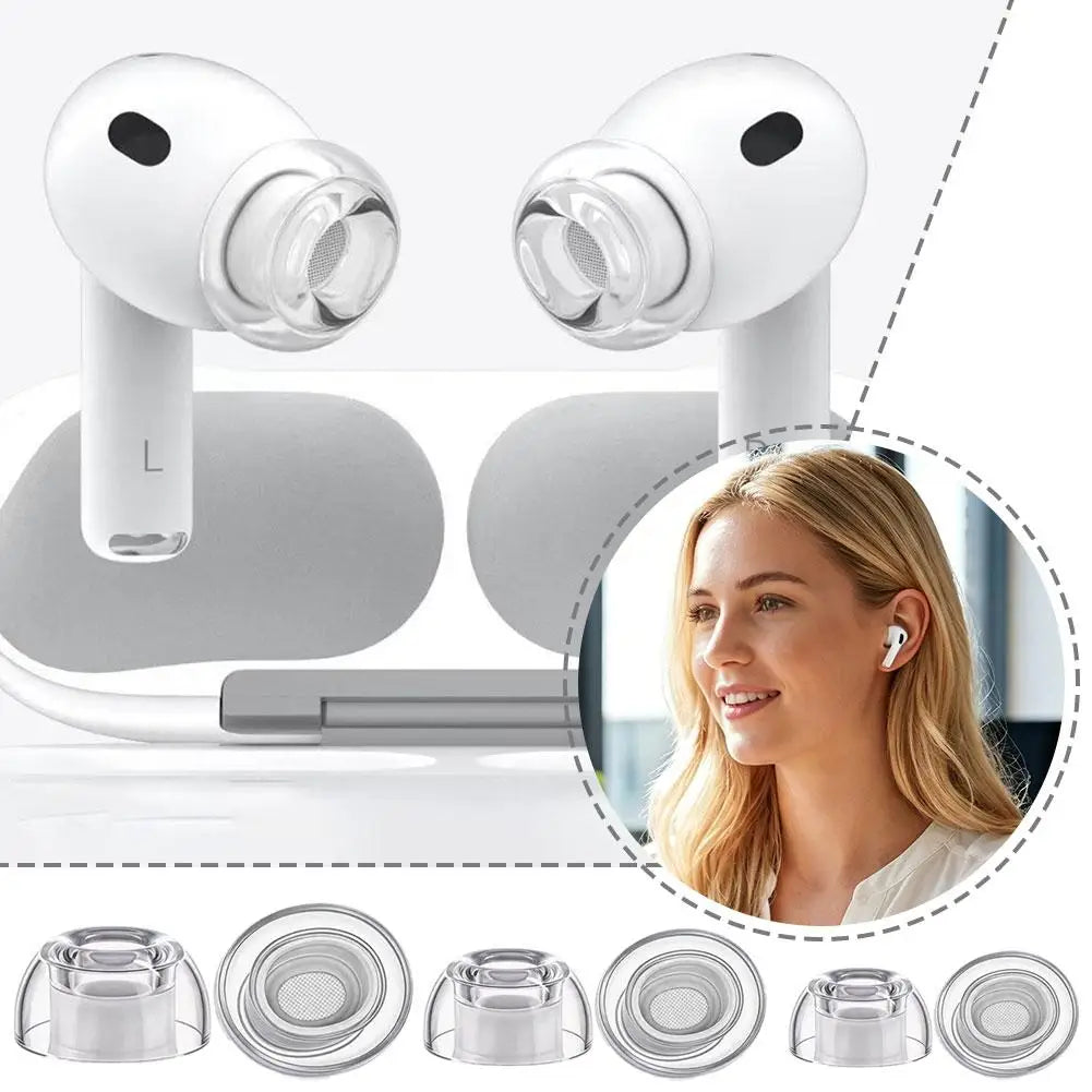 Liquid Silicone Replacement Ear Tips Compatible with AirPods Pro for Enhanced Noise Isolation Comfort