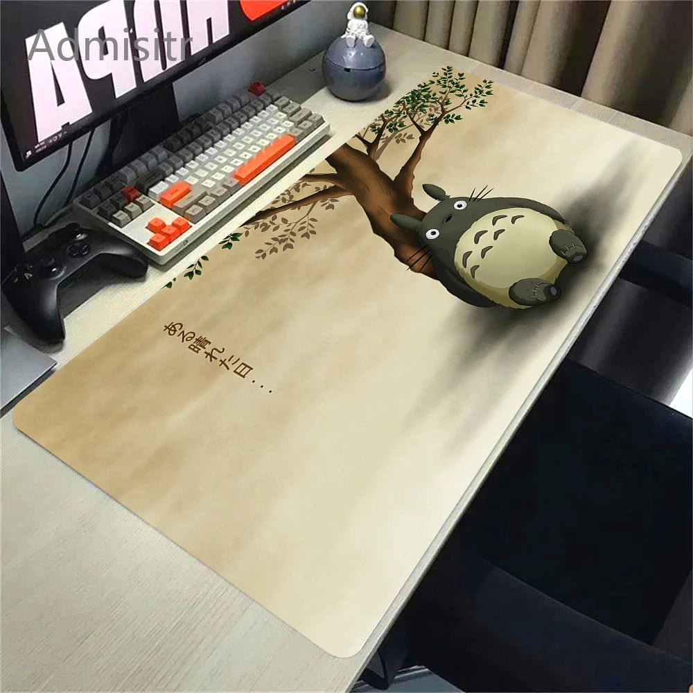 Large Cute Cat Gaming Mouse Pad Non-slip XL Desk Mat with HD Print and Stitched Edges
