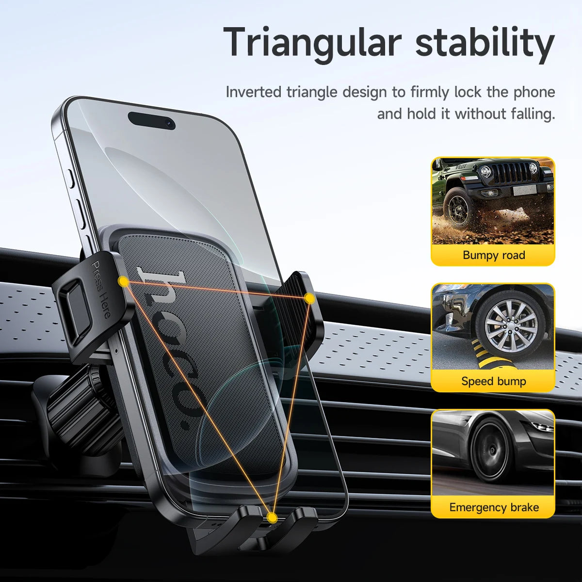 Universal Adjustable Car Air Vent Phone Holder Mount for Travel and Commute