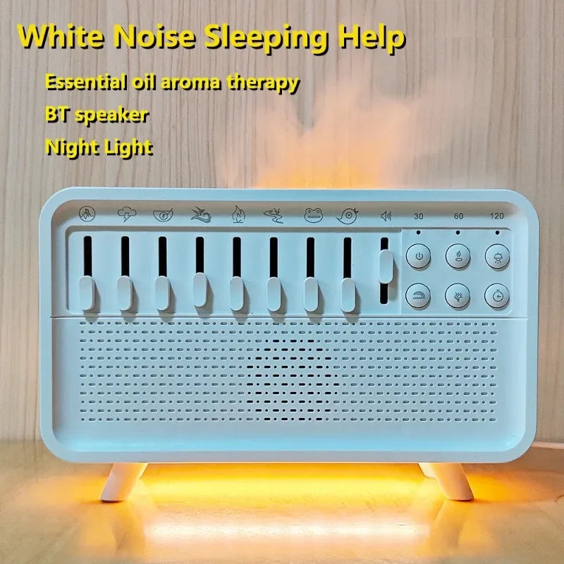 3 in 1 Bluetooth Speaker with White Noise Sleep Aid Night Light and Air Humidifier