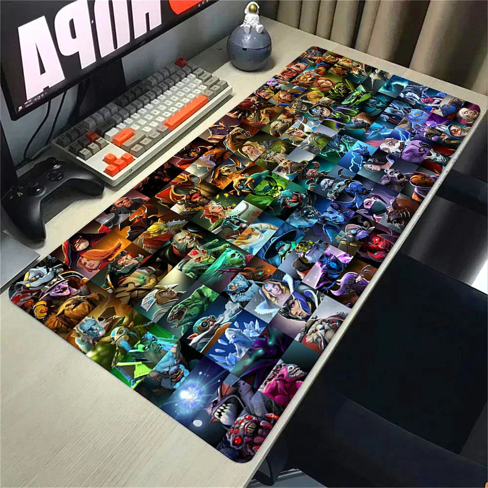 XXL Non-slip Rubber Gaming Mouse Pad with Stitched Edges for Desk and Keyboard 90x40cm