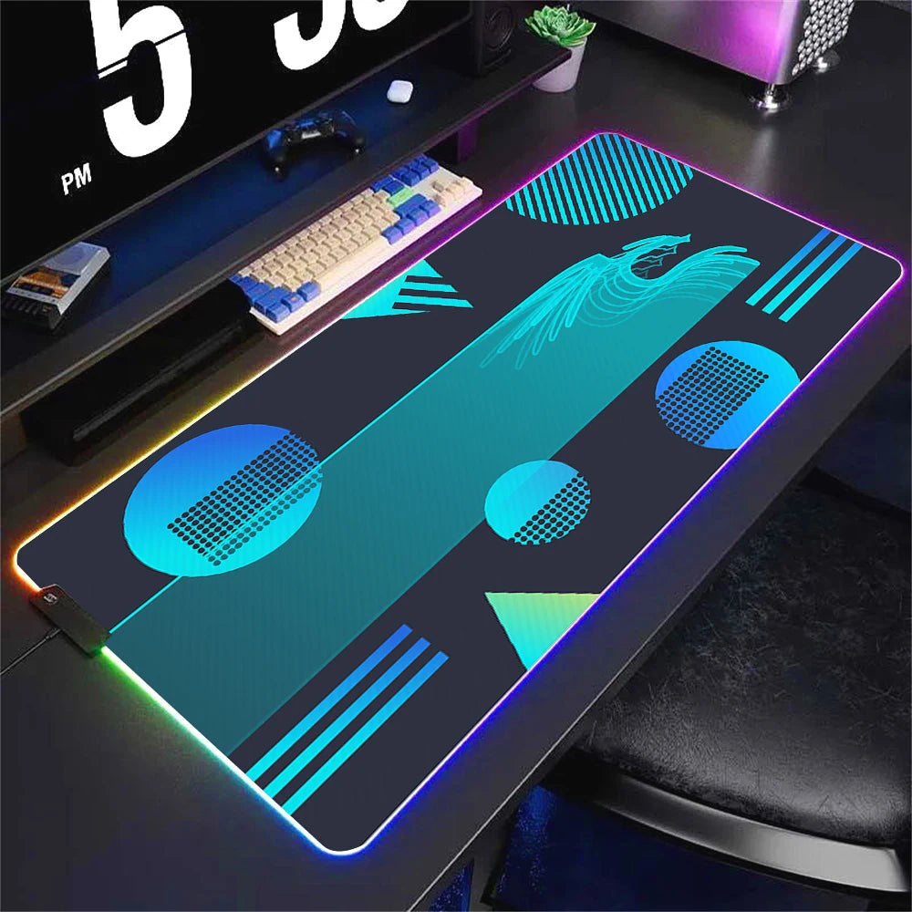 RGB LED Gaming Mouse Pad XXL Large Waterproof Desk Mat with Non Slip Base and Soft Surface