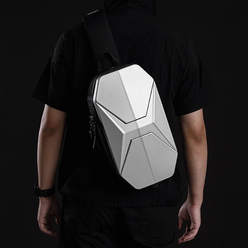 Anti Theft Water Resistant Chest Sling Bag with USB Charging for Travel Work and Daily Use