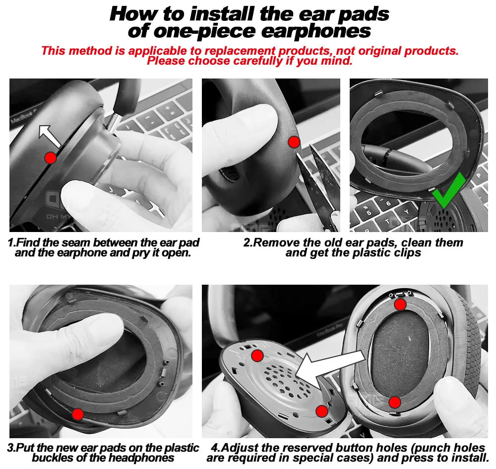 Premium Replacement Baseus Ear Pads Memory Foam Cushions Compatible with H1S H1i H1 PRO D05