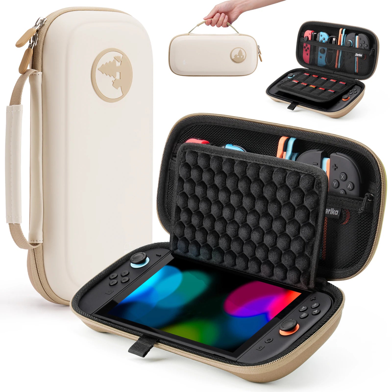 Waterproof Travel Carry Case for Nintendo Switch 2 & OLED Console with 10 Game Card Slots