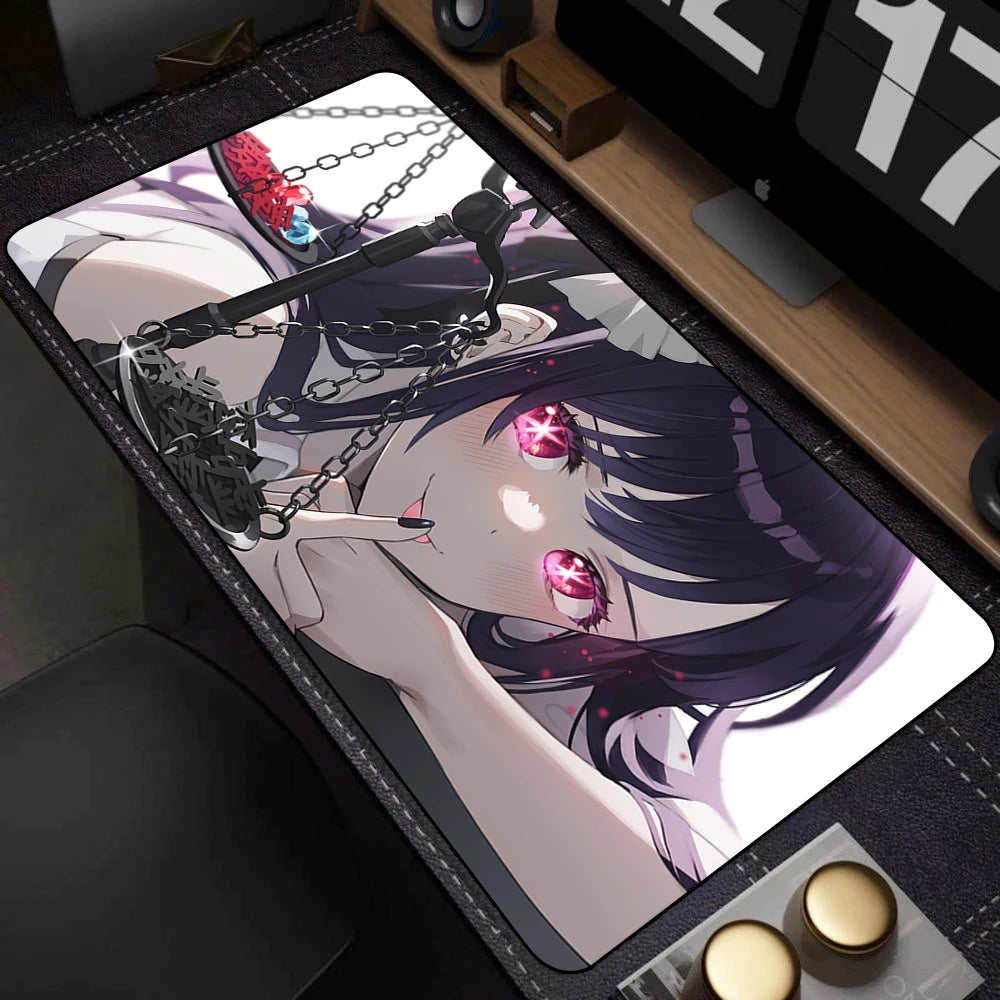 Large Anti-Slip Gaming Mouse Pad with Kawaii Illustration, Extended Deskmat for Keyboard and PC