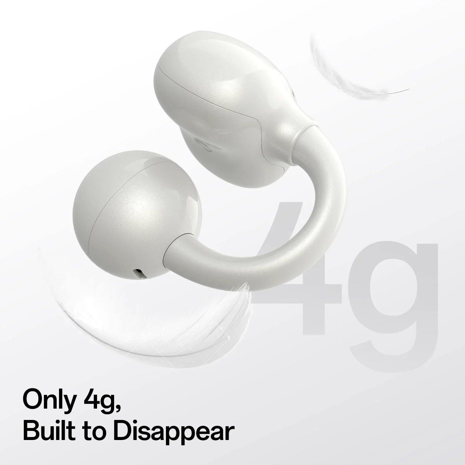 Open Ear Wireless Bluetooth Earphones with Ear Clip Design and Built-in Microphone