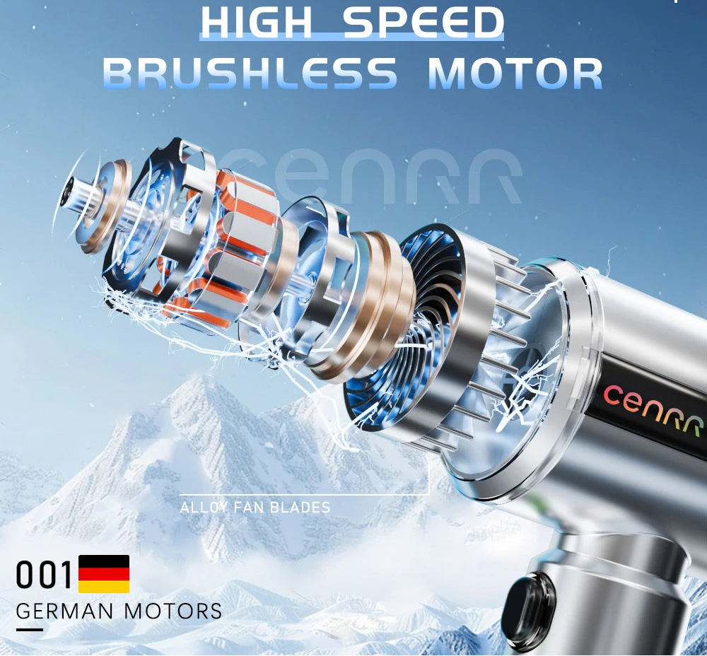 Powerful Cordless Handheld Car Vacuum Cleaner 7500mAh Wet Dry Portable Cleaner with LED Display