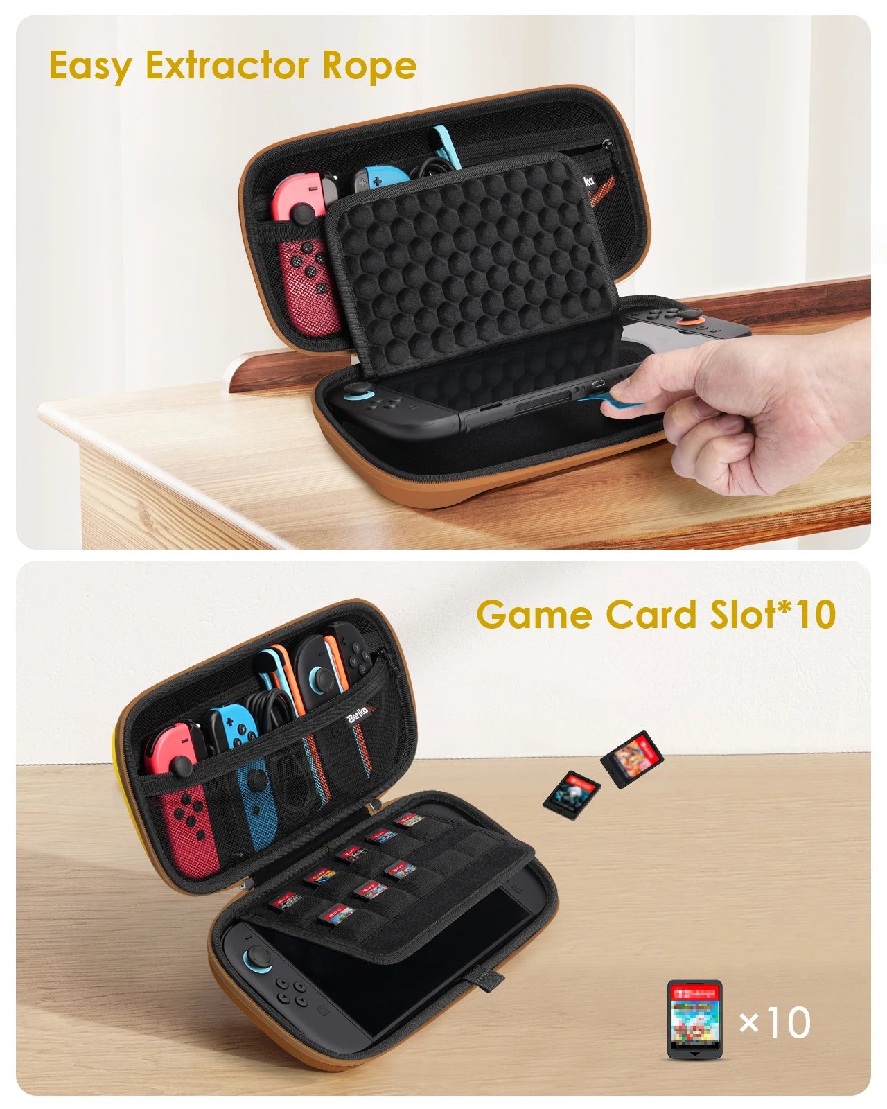 Waterproof Hard EVA Carry Case with 10 Card Slots for Nintendo Switch 2 Portable Travel Storage