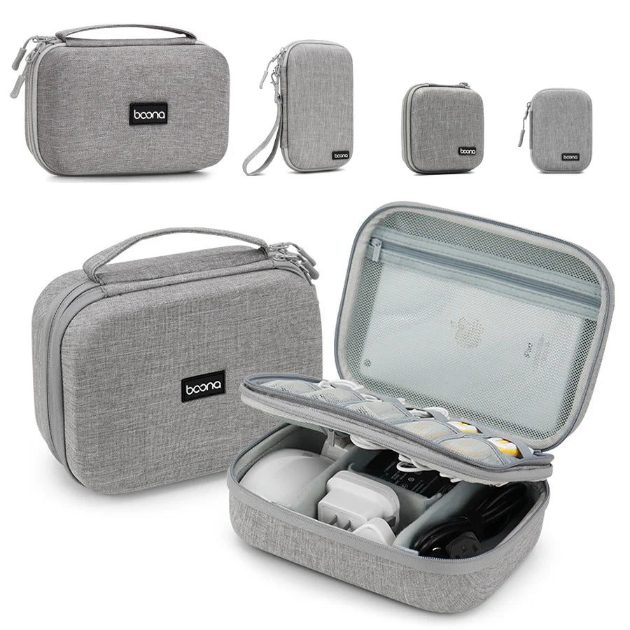 Waterproof Hard Shell Digital Gadgets Storage Travel Bag for Electronics Accessories HDD Earphones