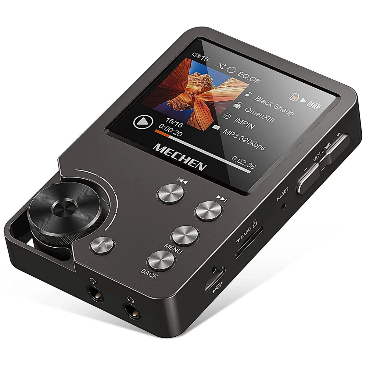 HiFi Lossless MP3 Music Player with 2 Inch Display and 64GB External Expandable Storage Up to 256GB