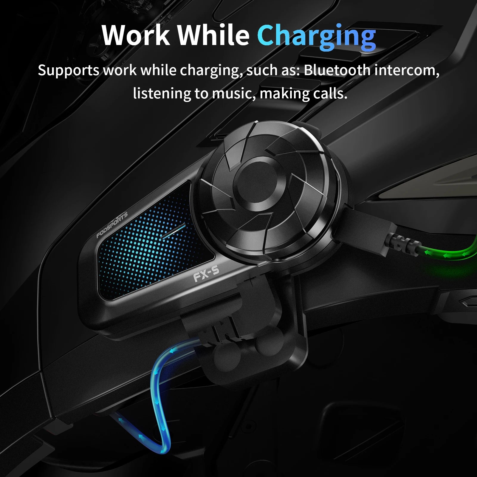 Bluetooth Motorcycle Helmet Intercom Headset with 1000M Range and Noise Reduction Technology Twin Pack