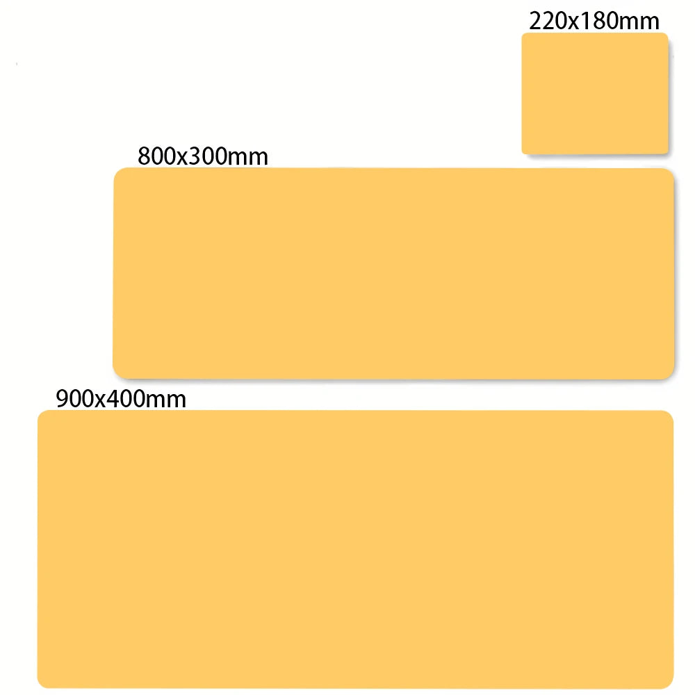 Large Waterproof Gaming Mouse Pad Solid Colour Natural Rubber Non-slip Desk Mat for Keyboard