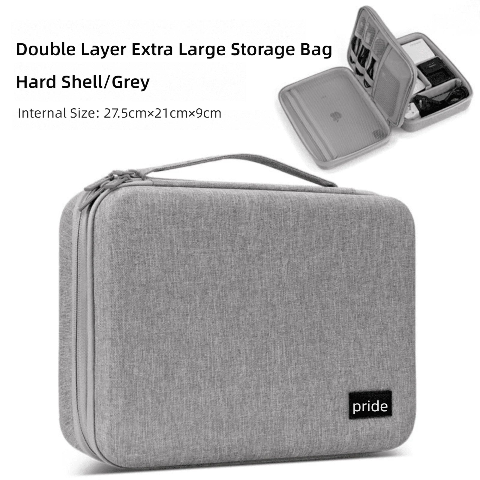 Hard Shell Digital Storage Bag for Power Bank Hard Drive Cables Earphones USB Tech Accessories