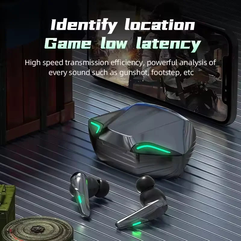 Wireless Bluetooth 5.0 Gaming Earbuds with Microphone and Charging Case for High Fidelity Sound