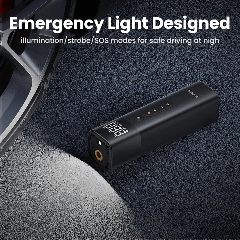 Portable Digital Car Air Pump 12V Tyre Inflator for Cars Motorcycles Bicycles with LCD Display